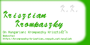 krisztian krompaszky business card